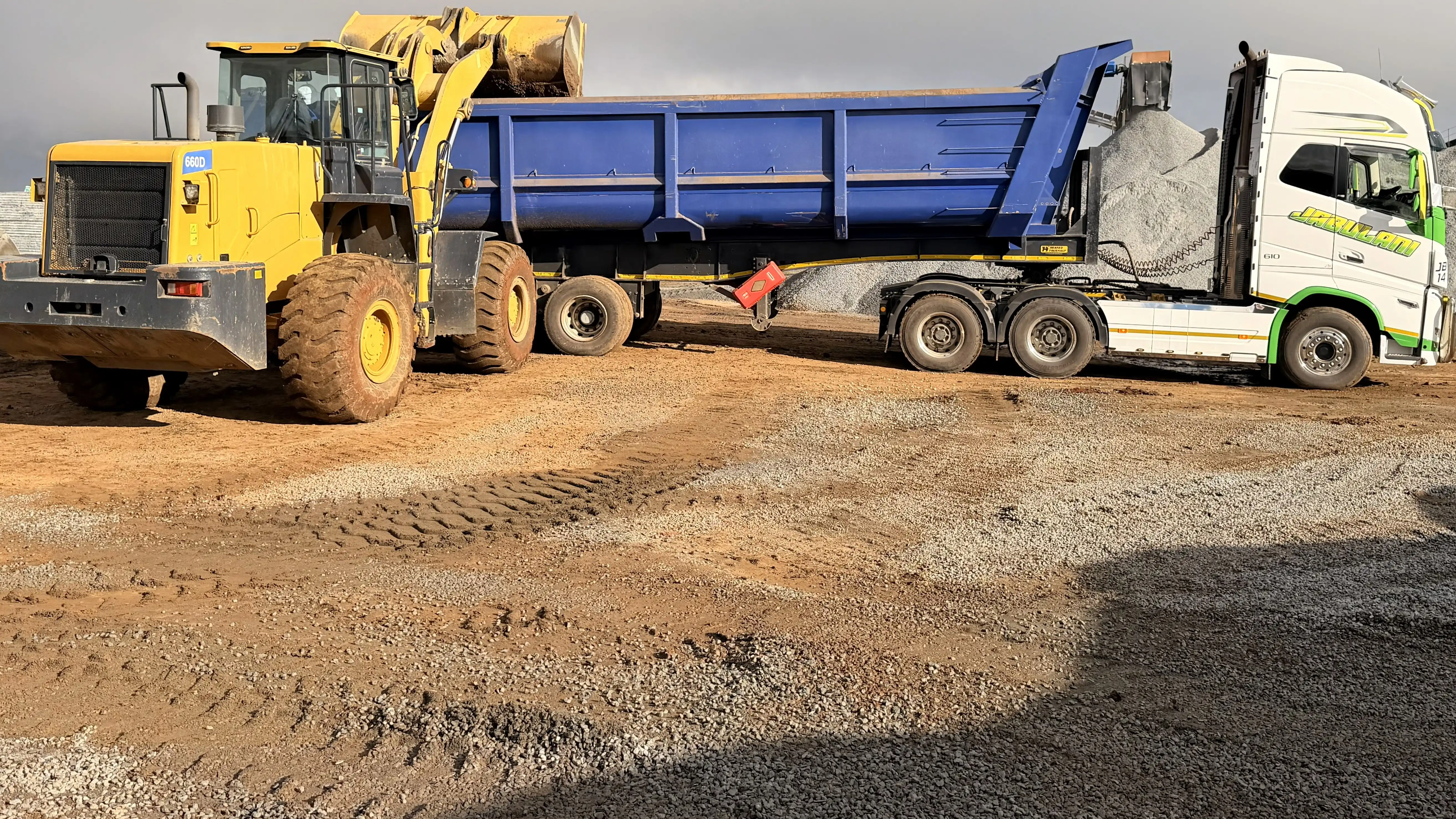 Quarry trucks ready for distribution